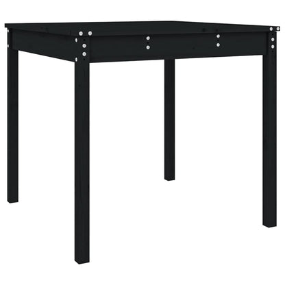 Gartentisch Schwarz 82,5x82,5x76 cm Massivholz Kiefer