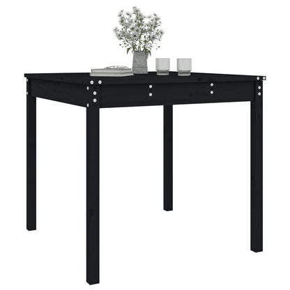 Gartentisch Schwarz 82,5x82,5x76 cm Massivholz Kiefer