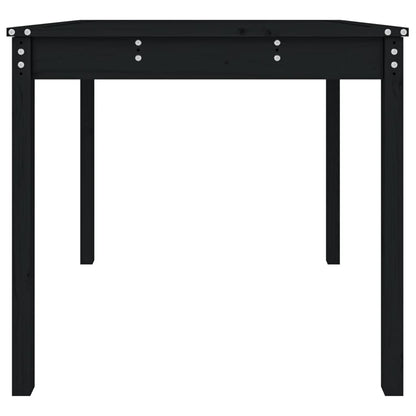 Gartentisch Schwarz 82,5x82,5x76 cm Massivholz Kiefer