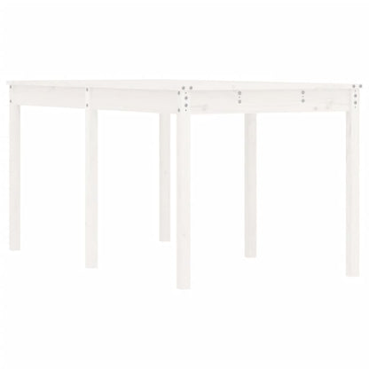 Gartentisch Weiß 159,5x82,5x76 cm Massivholz Kiefer