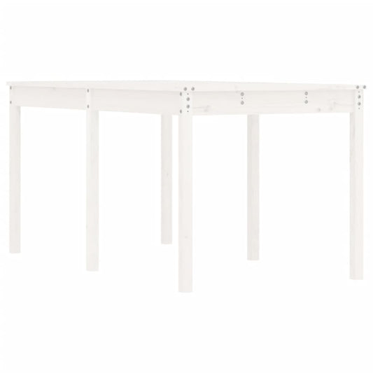 Gartentisch Weiß 159,5x82,5x76 cm Massivholz Kiefer