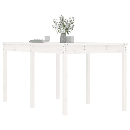 Gartentisch Weiß 159,5x82,5x76 cm Massivholz Kiefer