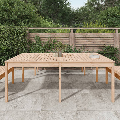 Havebord 203,5x100x76 cm massivt fyrretræ