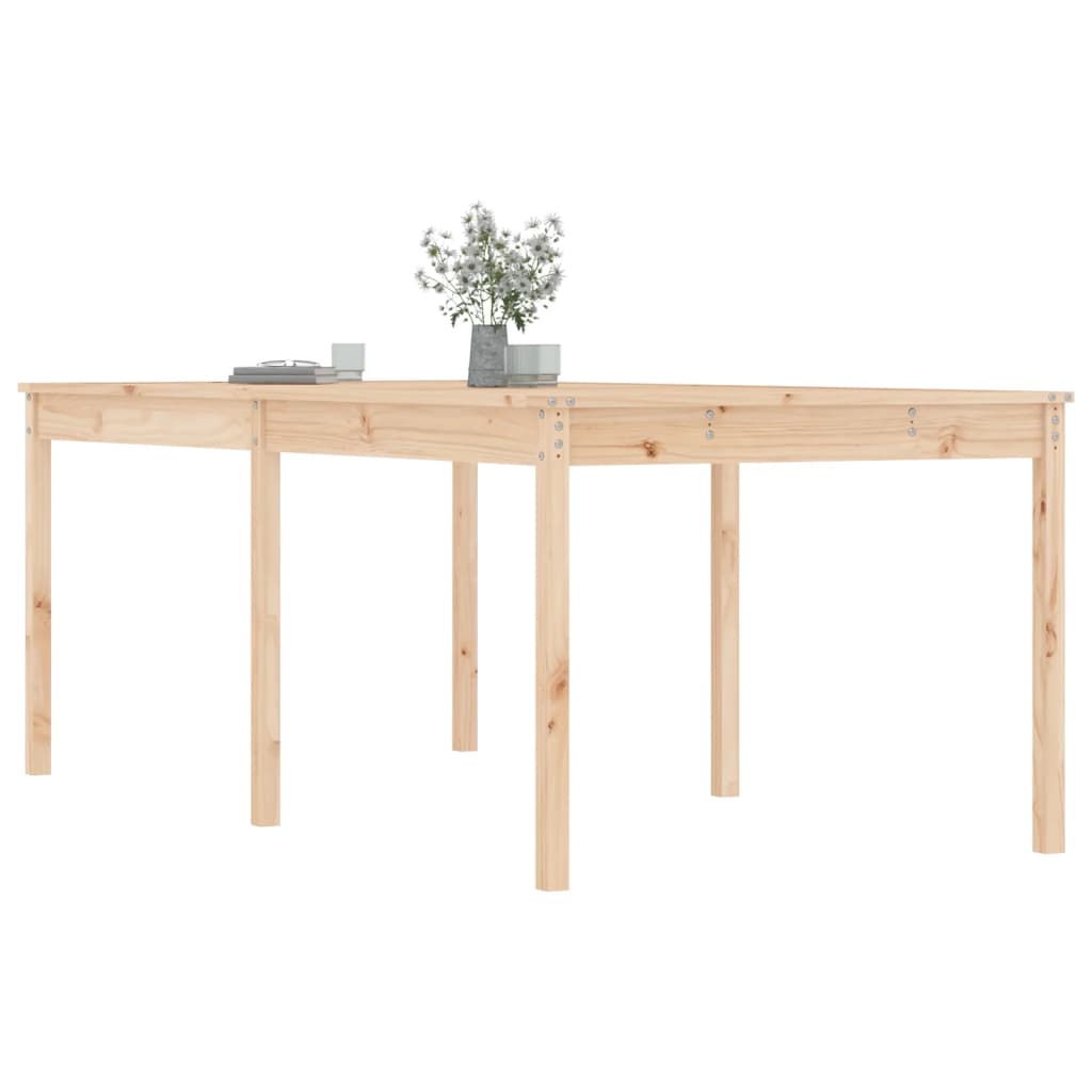 Havebord 203,5x100x76 cm massivt fyrretræ