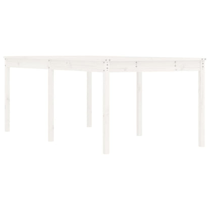 Gartentisch Weiß 203,5x100x76 cm Massivholz Kiefer