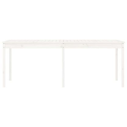 Gartentisch Weiß 203,5x100x76 cm Massivholz Kiefer