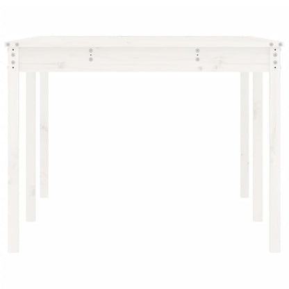 Gartentisch Weiß 203,5x100x76 cm Massivholz Kiefer