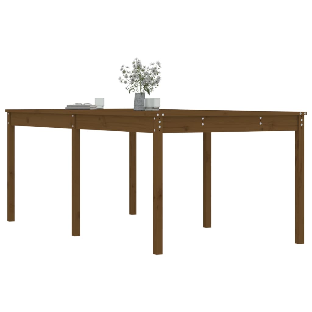 Gartentisch Honigbraun 203,5x100x76 cm Massivholz Kiefer