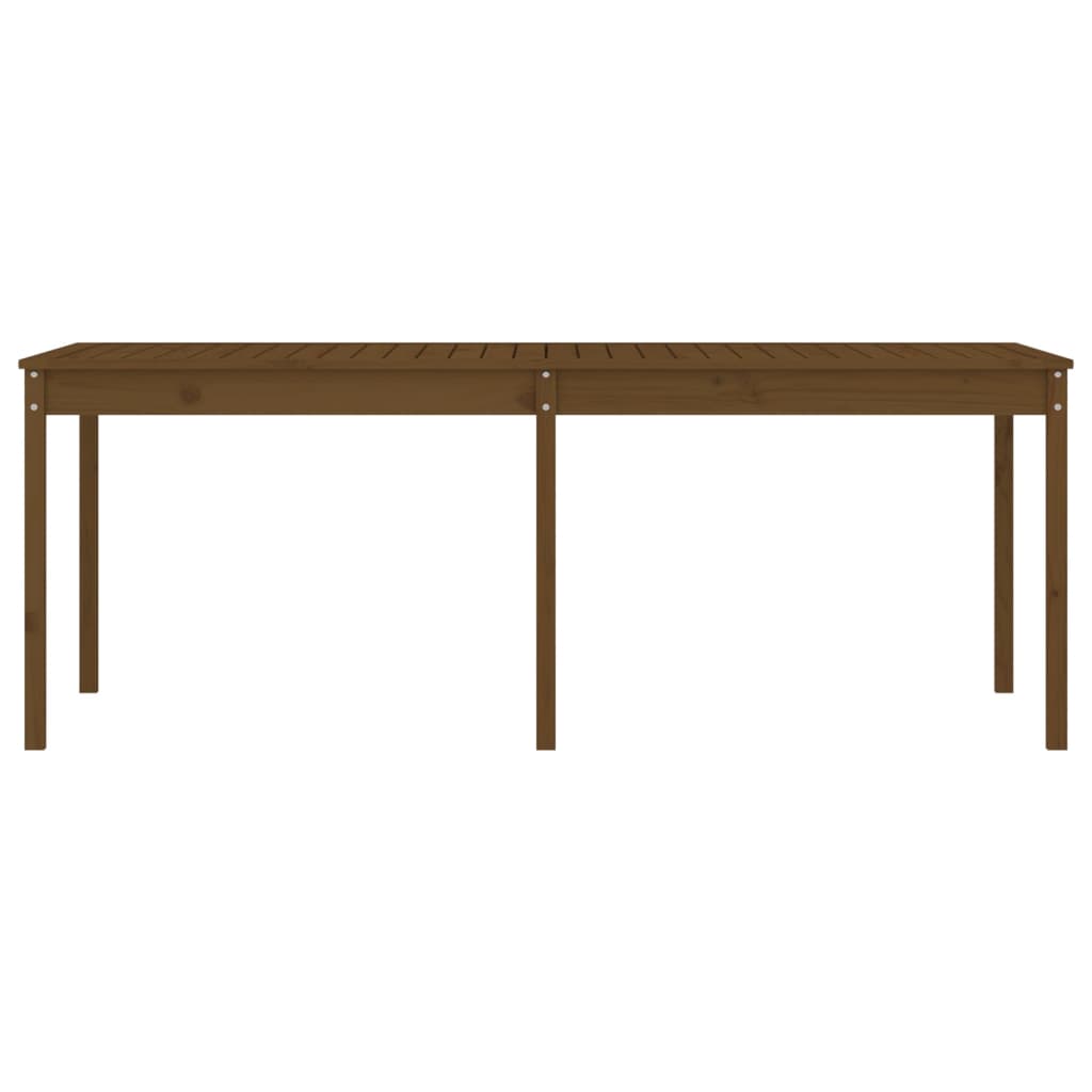 Gartentisch Honigbraun 203,5x100x76 cm Massivholz Kiefer