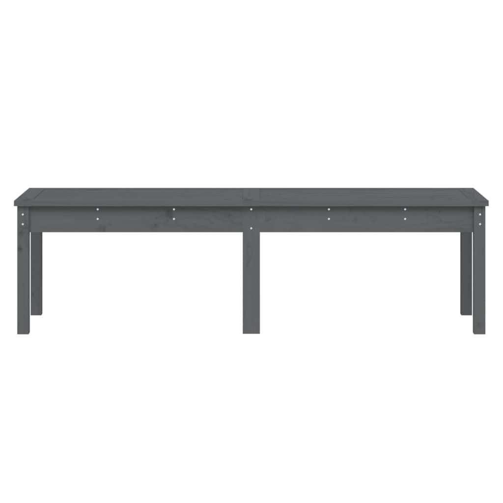 Gartenbank 2-Sitzer Grau 159,5x44x45 cm Massivholz Kiefer