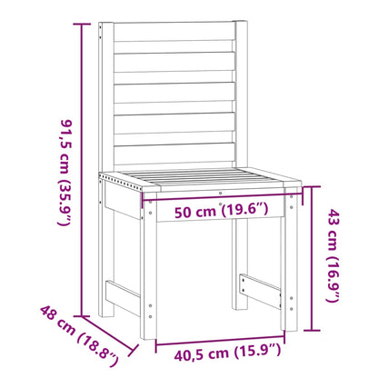 Havestole 2 stk 50x48x91,5 cm massivt fyrretræ