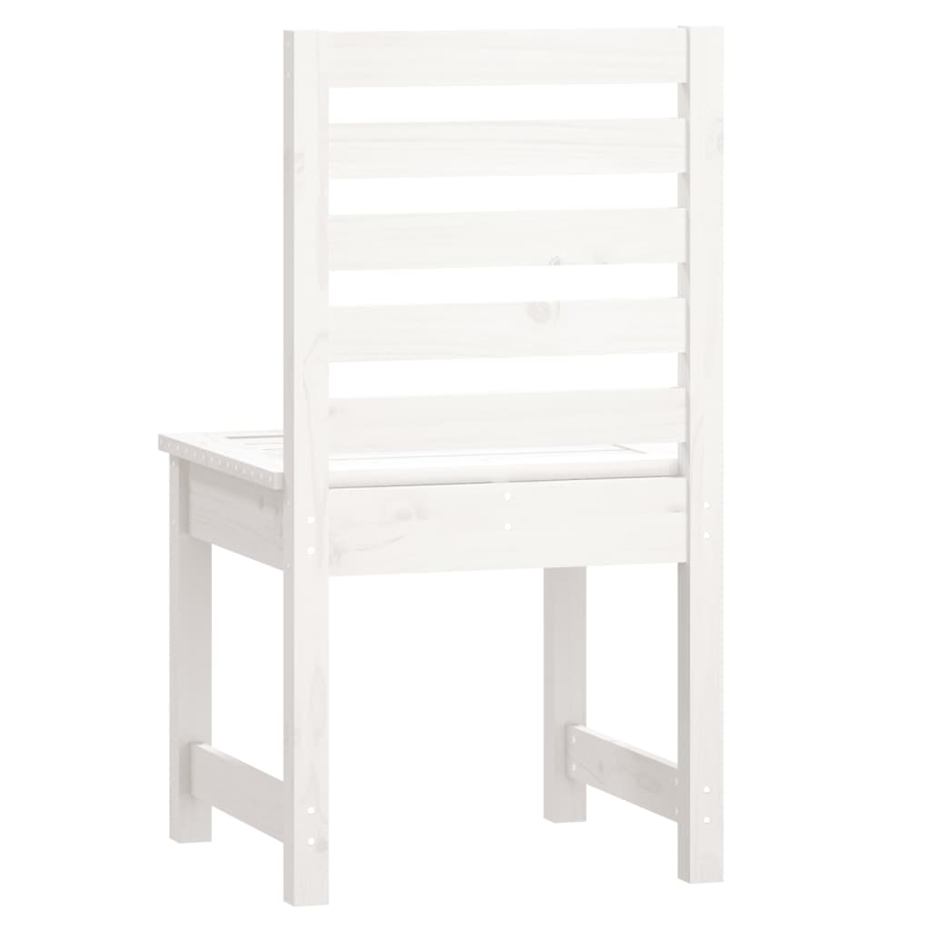 Havestole 2 stk Hvid 50x48x91,5 cm Massiv Fyr