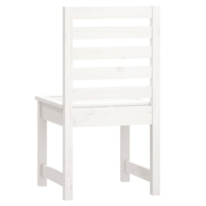 Havestole 2 stk Hvid 50x48x91,5 cm Massiv Fyr