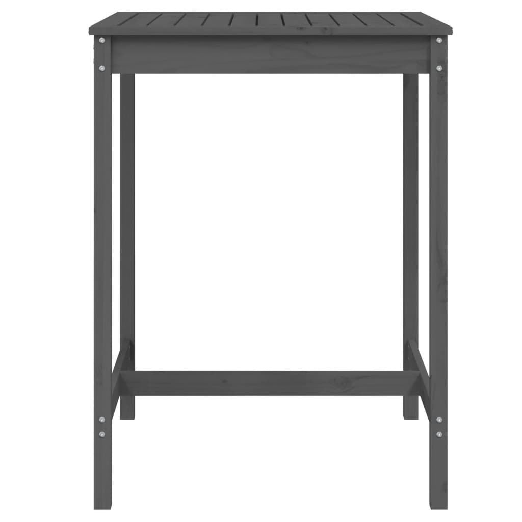 Gartentisch Grau 82,5x82,5x110 cm Massivholz Kiefer