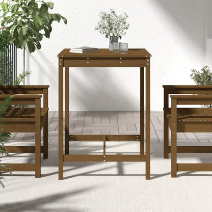 Gartentisch Honigbraun 82,5x82,5x110 cm Massivholz Kiefer