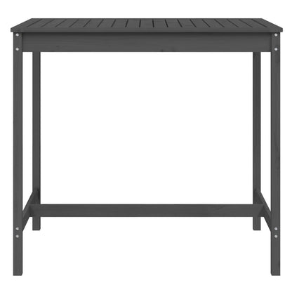 Gartentisch Grau 121x82,5x110 cm Massivholz Kiefer