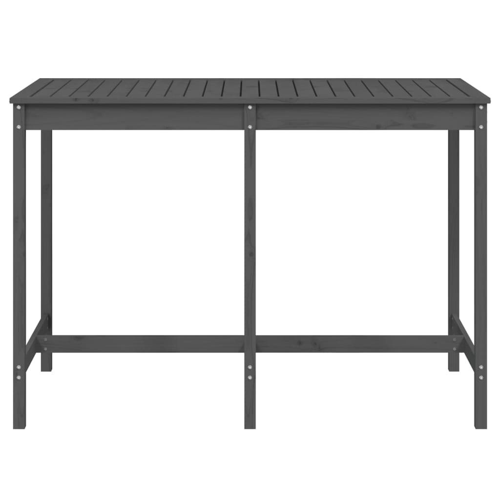 Gartentisch Grau 159,5x82,5x110 cm Massivholz Kiefer