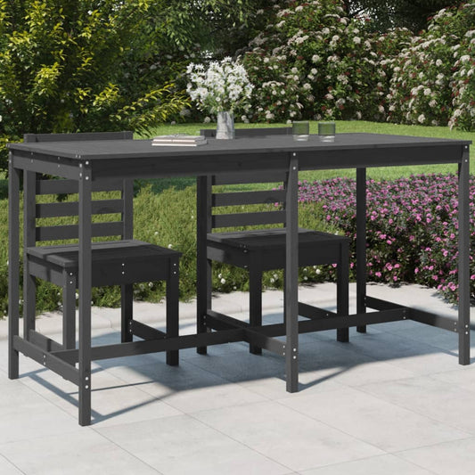 Gartentisch Grau 203,5x90x110 cm Massivholz Kiefer
