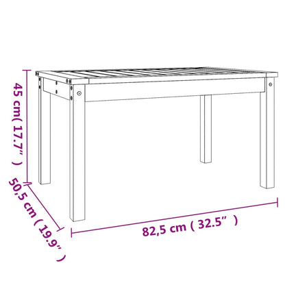 Havebord 82,5x50,5x45 cm massivt douglasgrantræ