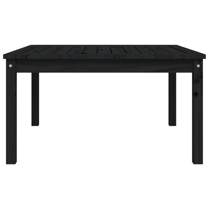 Gartentisch Schwarz 82,5x82,5x45 cm Massivholz Kiefer