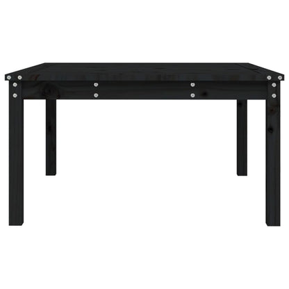 Gartentisch Schwarz 82,5x82,5x45 cm Massivholz Kiefer