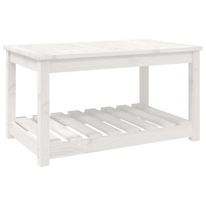Havebord Hvid 82,5x50,5x45 cm Massiv Fyrretræ
