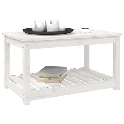Havebord Hvid 82,5x50,5x45 cm Massiv Fyrretræ