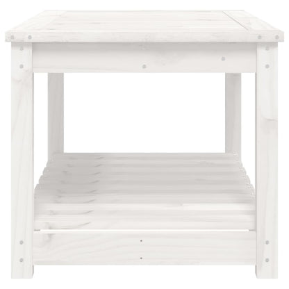Havebord Hvid 82,5x50,5x45 cm Massiv Fyrretræ