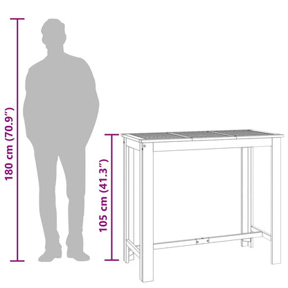 Garten-Bartisch 120x60x105 cm Massivholz Akazie