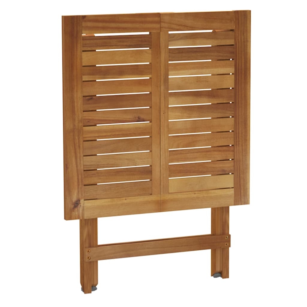 3-tlg. Bistro-Set Klappbar mit Kissen Massivholz Akazie