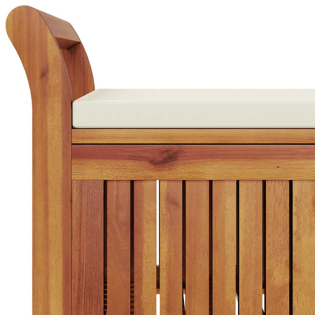 Garten-Truhenbank mit Kissen 91 cm Massivholz Akazie
