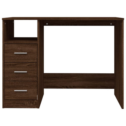 Schreibtisch mit Schubladen Braun Eichen-Optik 102x50x76 cm