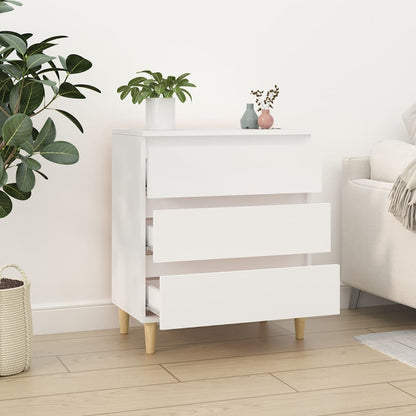 Skænk Hvid 60x35x70 cm Træ Materiale
