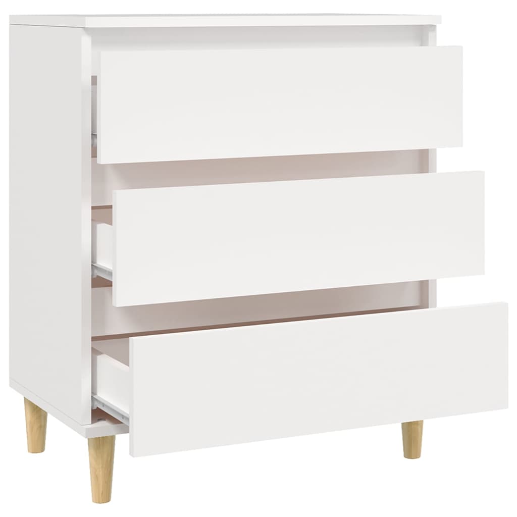 Skænk Hvid 60x35x70 cm Træ Materiale