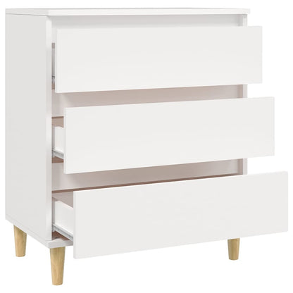 Skænk Hvid 60x35x70 cm Træ Materiale
