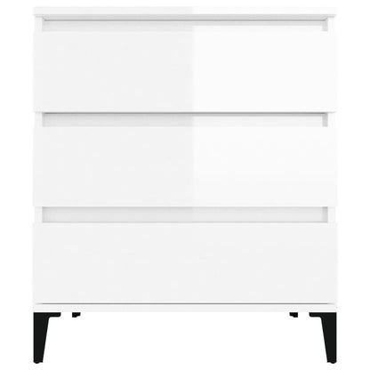 Sideboard Hochglanz-Weiß 60x35x70 cm Holzwerkstoff
