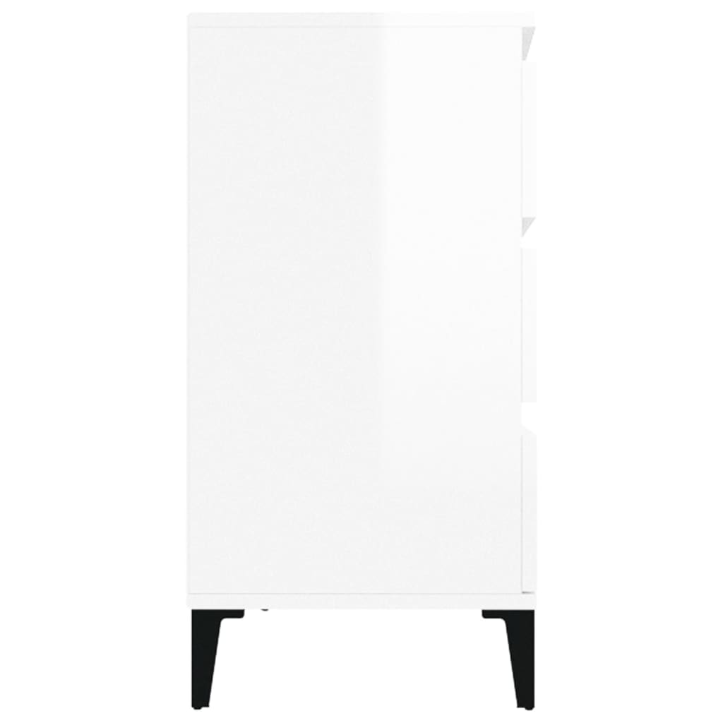 Sideboard Hochglanz-Weiß 60x35x70 cm Holzwerkstoff