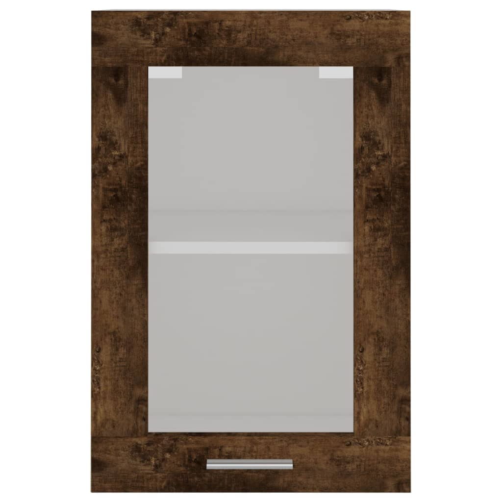 Hängeschrank Lyon Glas Räuchereiche 40x31x60 cm Holzwerkstoff