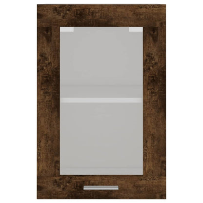 Hängeschrank Lyon Glas Räuchereiche 40x31x60 cm Holzwerkstoff
