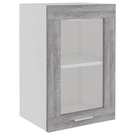 Hängeschrank Lyon Glas Grau Sonoma 40x31x60 cm Holzwerkstoff