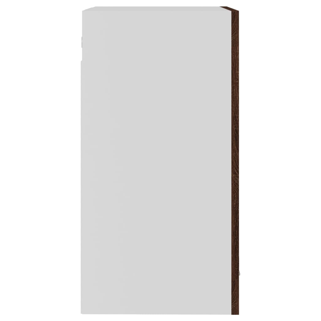 Hängeschrank Lyon Glas Braun Eichen-Optik 40x31x60 cm Holzwerkstoff
