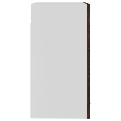 Hängeschrank Lyon Glas Braun Eichen-Optik 40x31x60 cm Holzwerkstoff