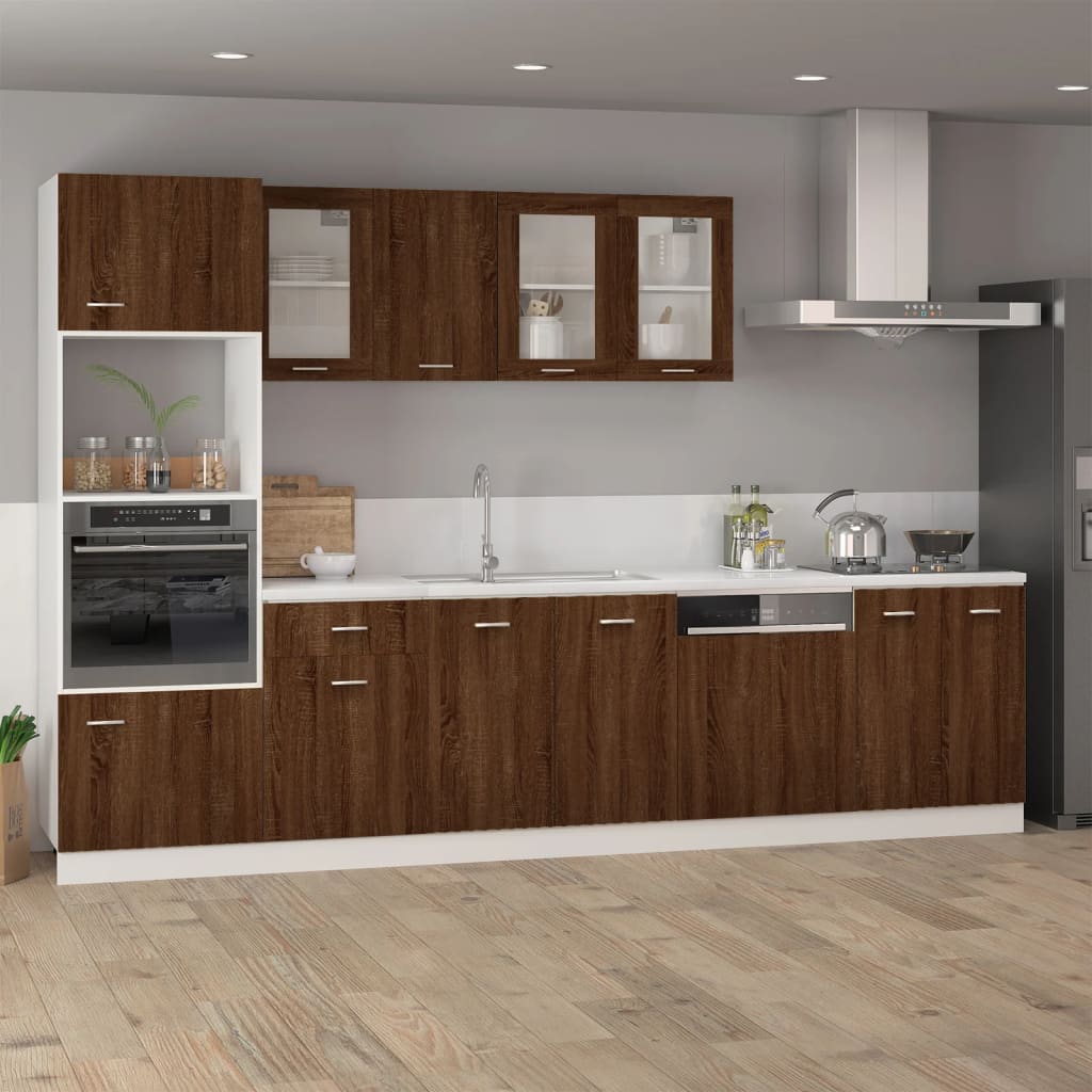 Hängeschrank Lyon Braun Eichen-Optik 39,5x31x60 cm Holzwerkstoff