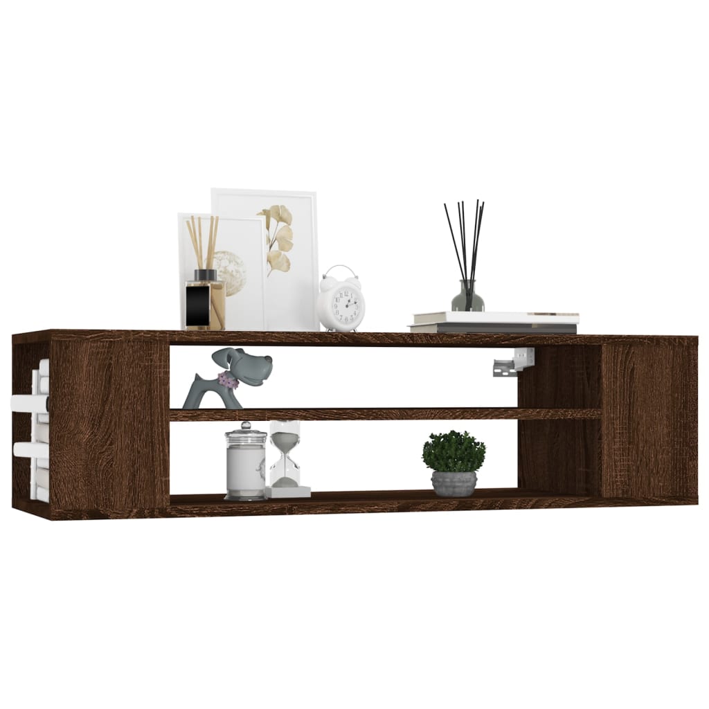 TV vægskab brun eg look 100x30x26,5 cm træmateriale