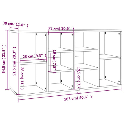 Schuhbank Grau Sonoma 103x30x55 cm Holzwerkstoff