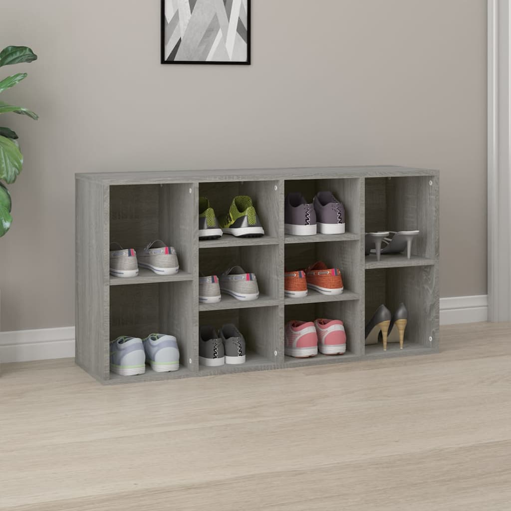 Schuhbank Grau Sonoma 103x30x55 cm Holzwerkstoff