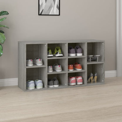 Schuhbank Grau Sonoma 103x30x55 cm Holzwerkstoff