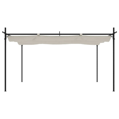Pergola mit Schiebedach Creme 395x292x230 cm