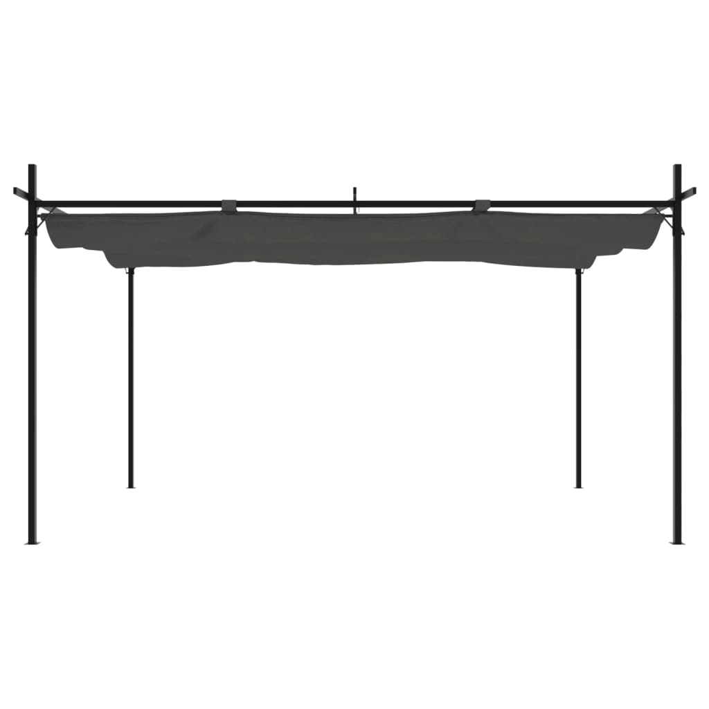 Pergola mit Schiebedach Anthrazit 395x292x230 cm