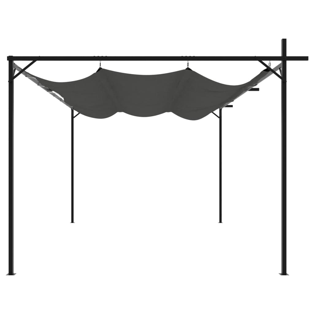 Pergola mit Schiebedach Anthrazit 395x292x230 cm